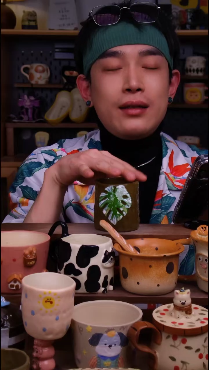 杯子陶景德镇可爱设计师款陶瓷