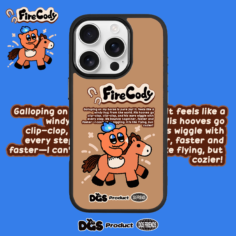 SOODGS道格斯-磁吸-亲肤磨砂-科迪快乐骑马-适用iPhone14-17系列