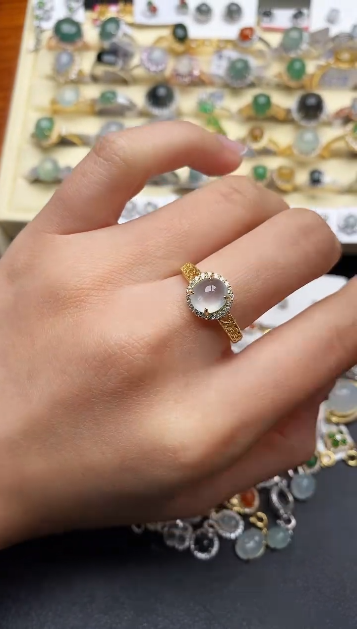 【闪购商品】翡翠戒指银S925镶嵌1111111111+7