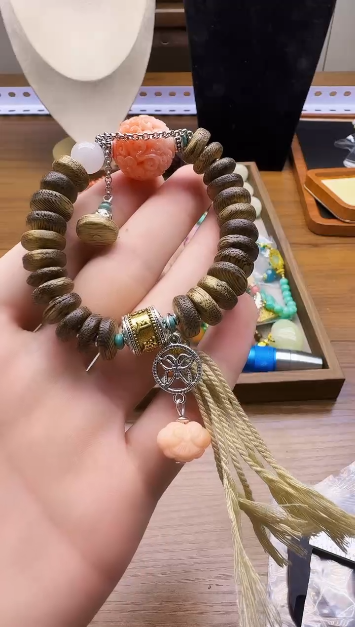 玛瑙/玉髓手链银S925镶嵌QY25      