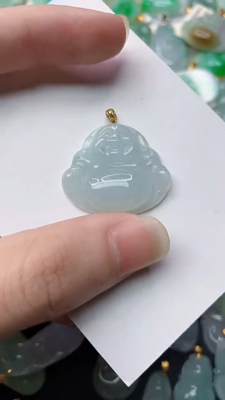 【闪购商品】翡翠颈饰18K金镶嵌19........