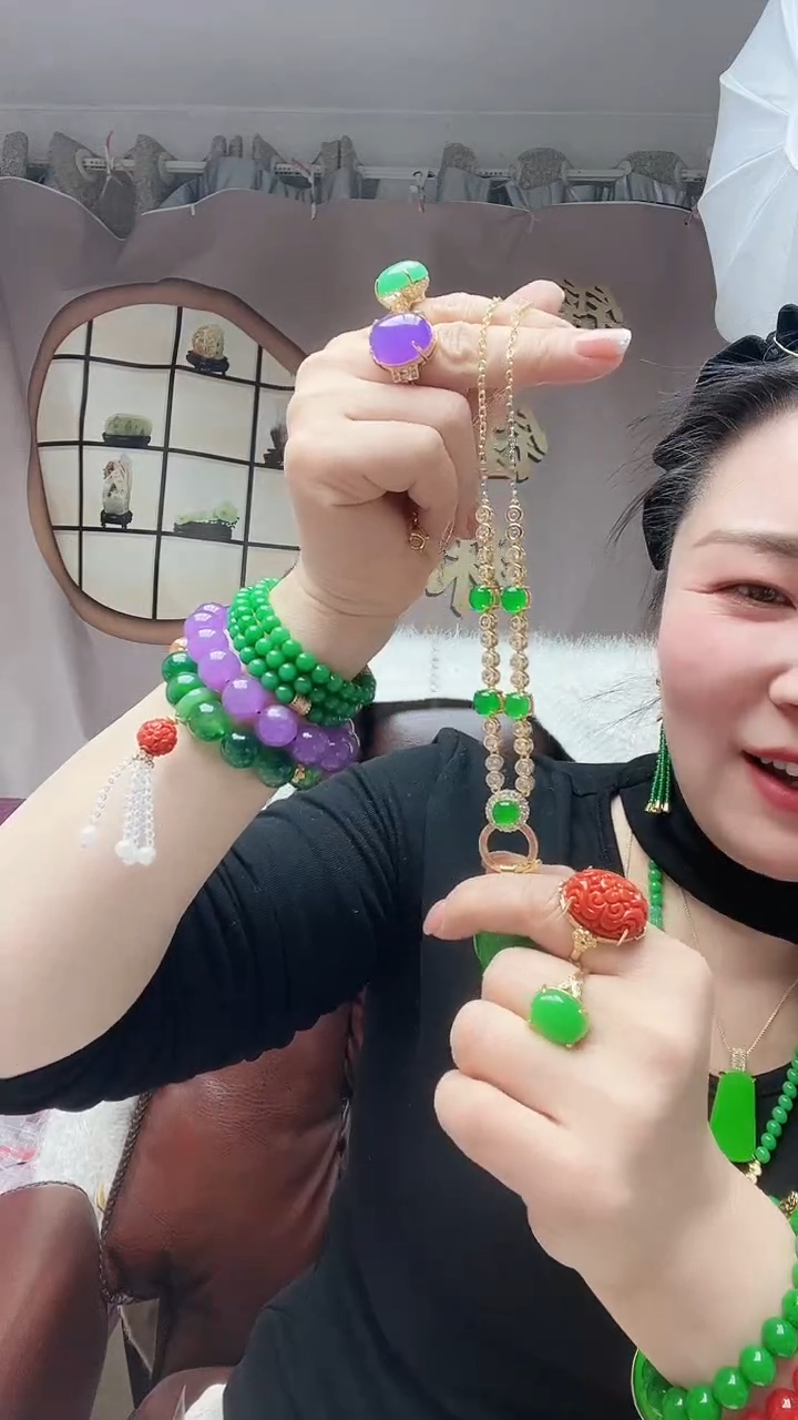 【闪购商品】翡翠颈饰14K金镶嵌A21号