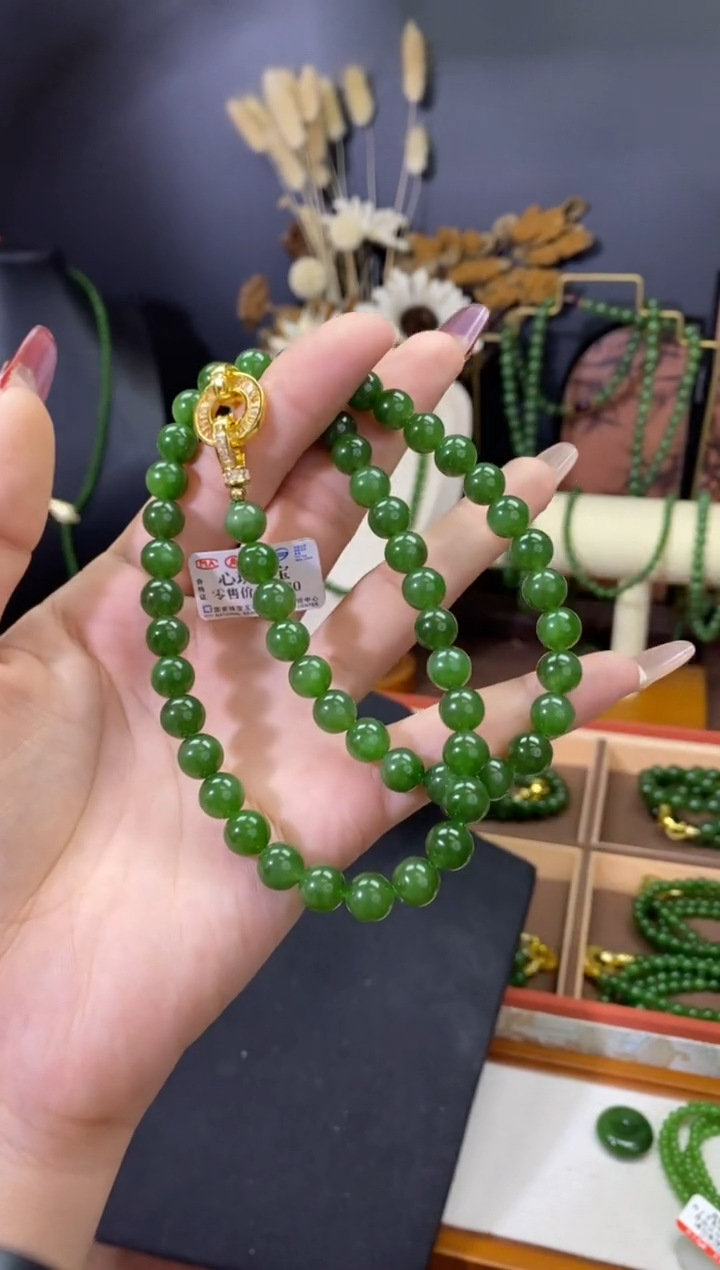 【闪购商品】和田玉（碧玉）颈饰未镶嵌8锁骨链