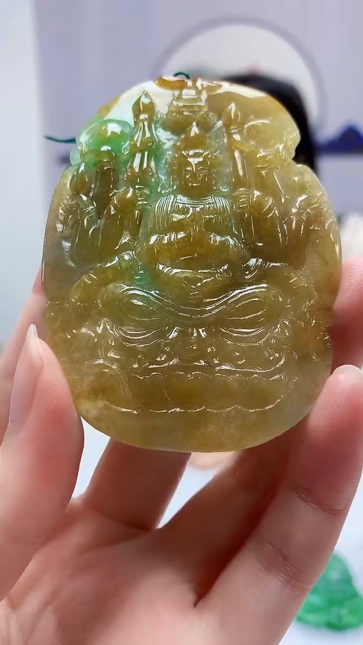 【闪购商品】定制翡翠未镶嵌4852zm-毛货挂件佛213