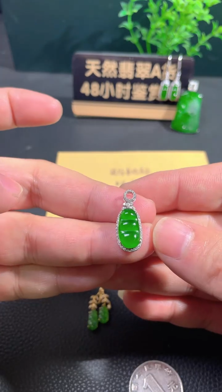 【闪购商品】翡翠颈饰18K金镶嵌翡翠