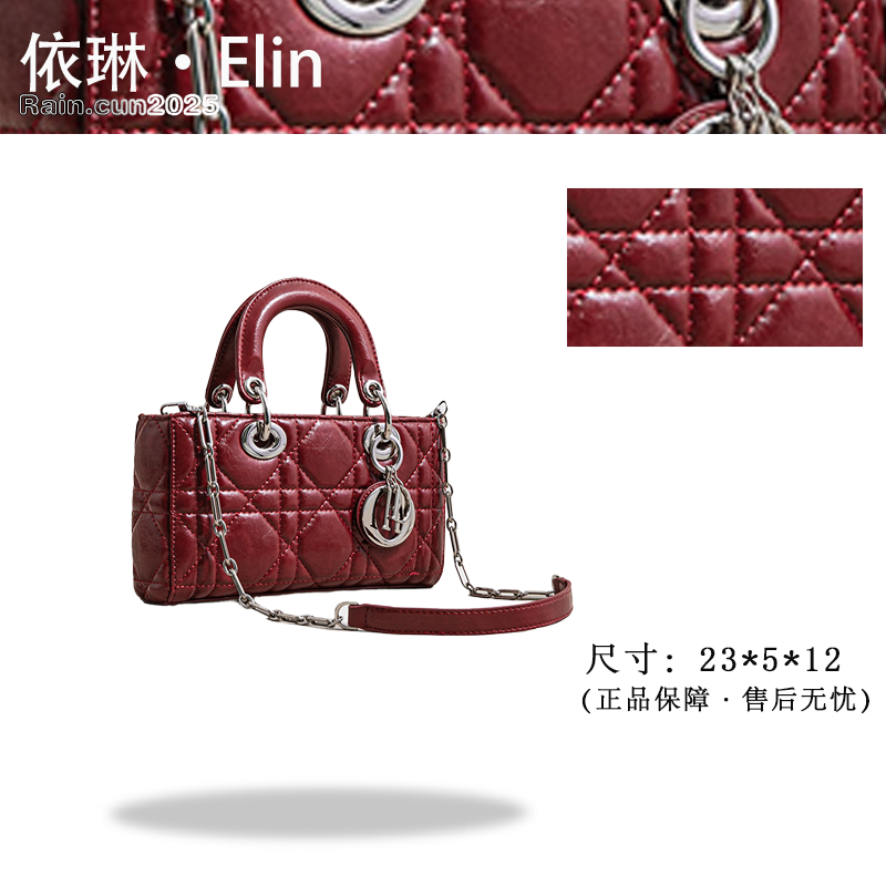 【Elin定制】2025年秋冬新款女包时尚设计单肩包SK-82317-1-绛红色