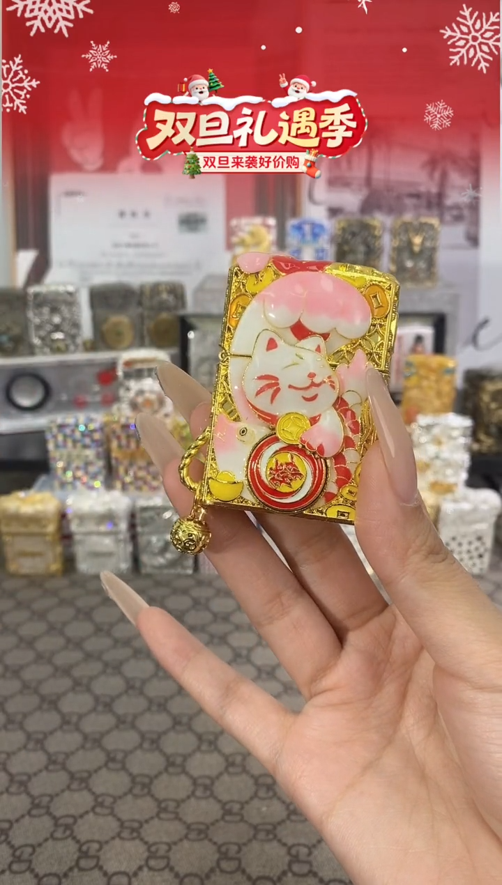 镜面招财猫zippo