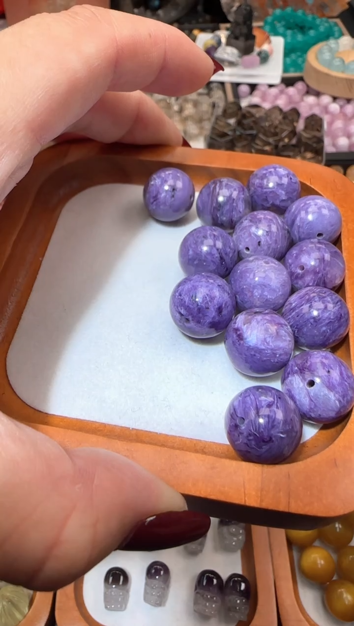 查罗石（紫龙晶）未镶嵌颈饰9a多样性发其一/10.19/1个15m