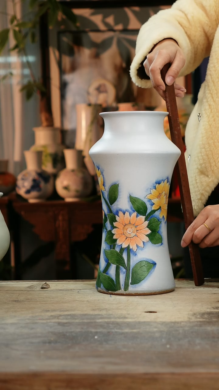 【闪购商品】瓷片景德镇纯手工釉下彩精品花瓶