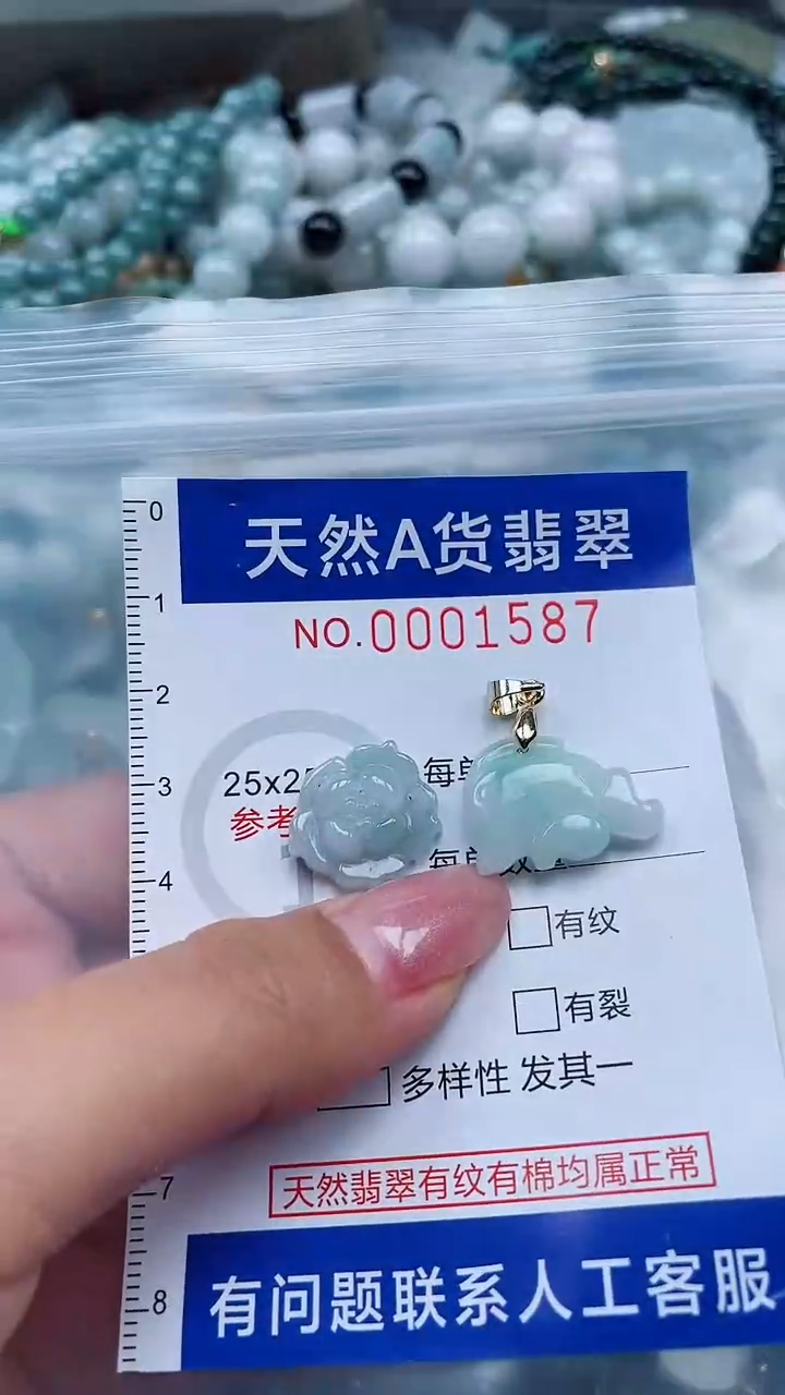 翡翠未镶嵌吊坠(不含链)                 