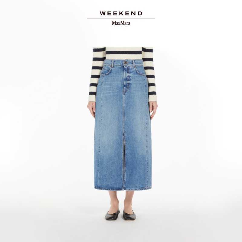 Weekend MaxMara 2025春夏新款女装棉质牛仔半身裙5101065106