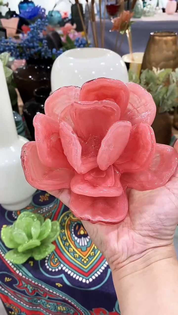 慕忆家手作琉璃花瓶瑕疵