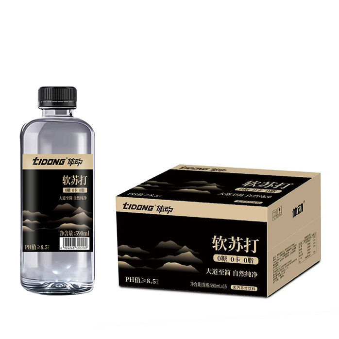 体动福利苏打水590ml*15瓶软苏打0糖0脂0卡