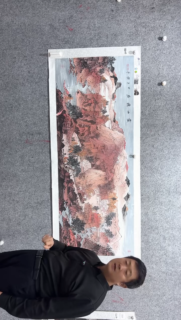 国画张传亭老师的红袍作品