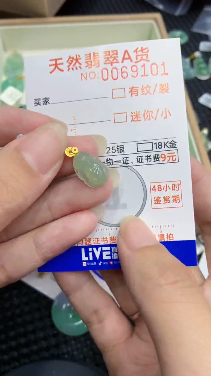 【闪购商品】翡翠颈饰18K金镶嵌            8