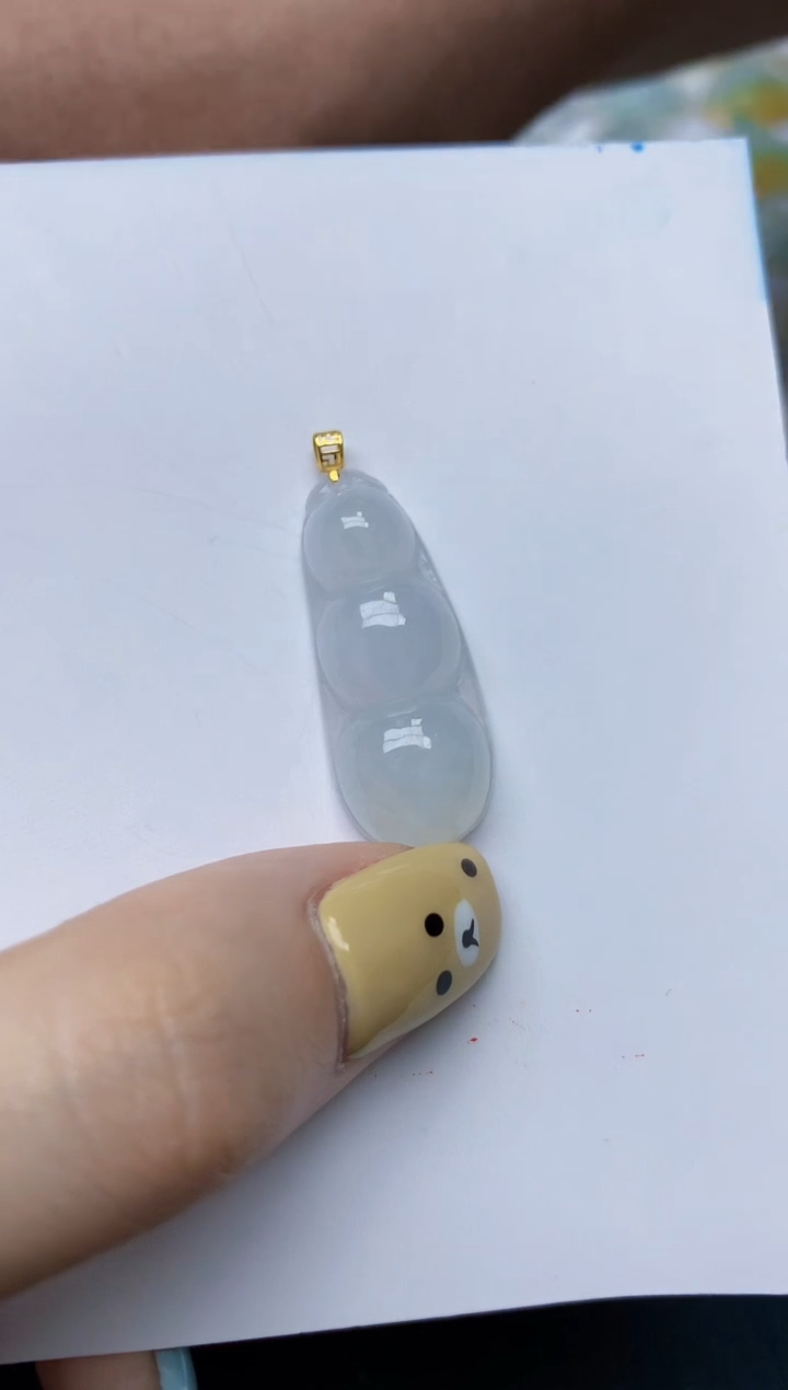 翡翠18K金镶嵌颈饰天然翡翠A货