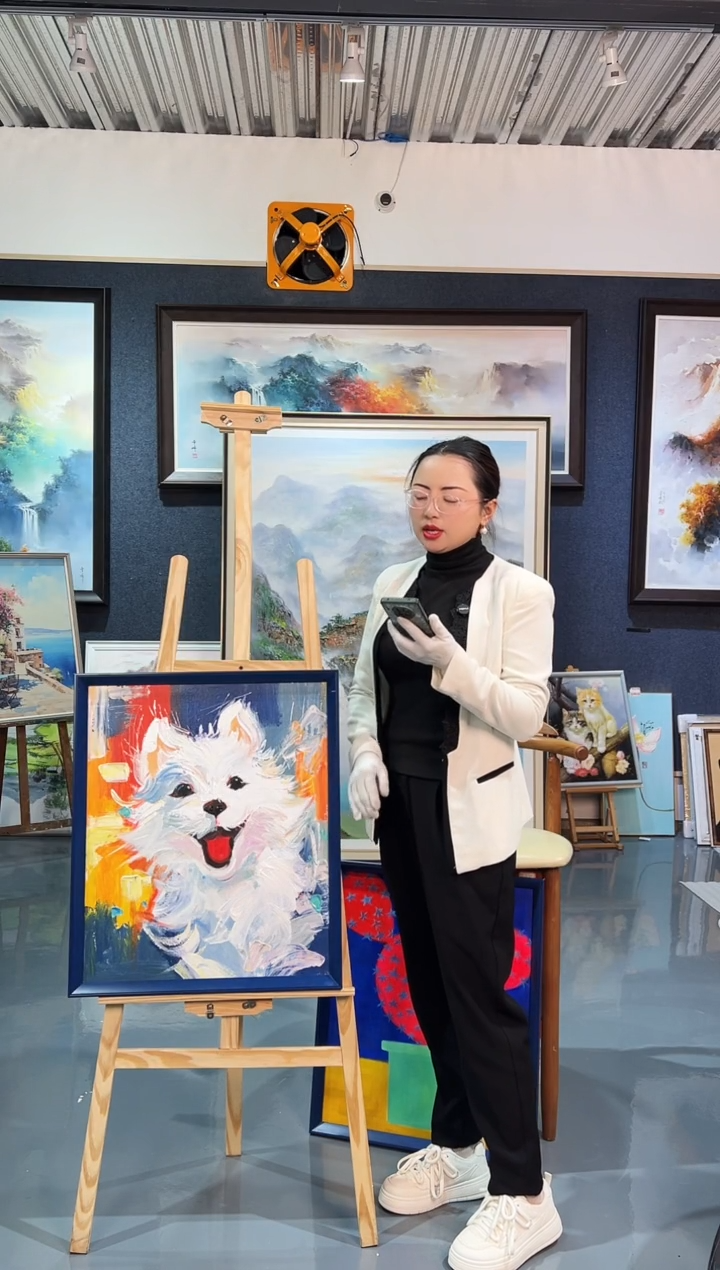 【闪购商品】油画4号 50*60 狗狗-手绘油画