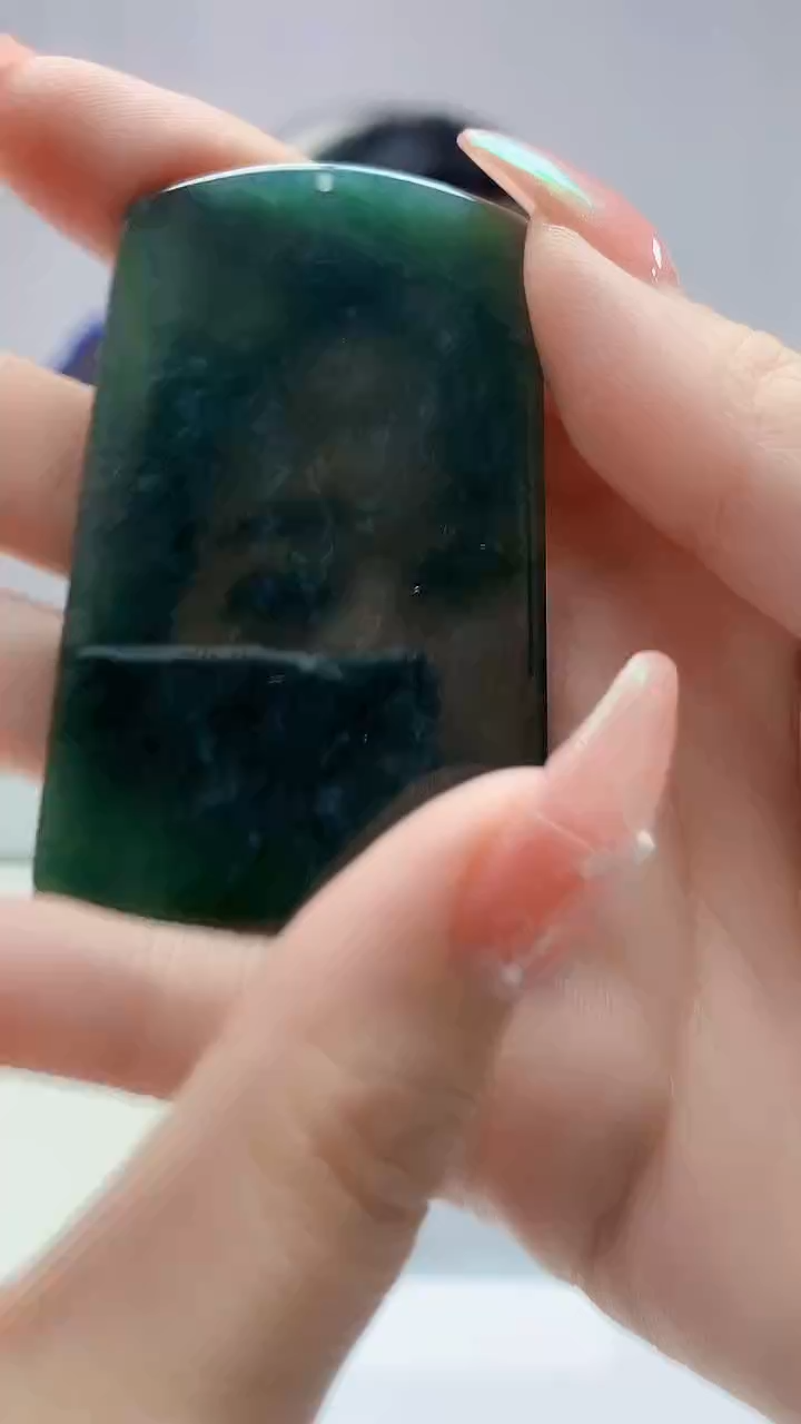 【闪购商品】定制翡翠未镶嵌5153DD-毛货挂件187