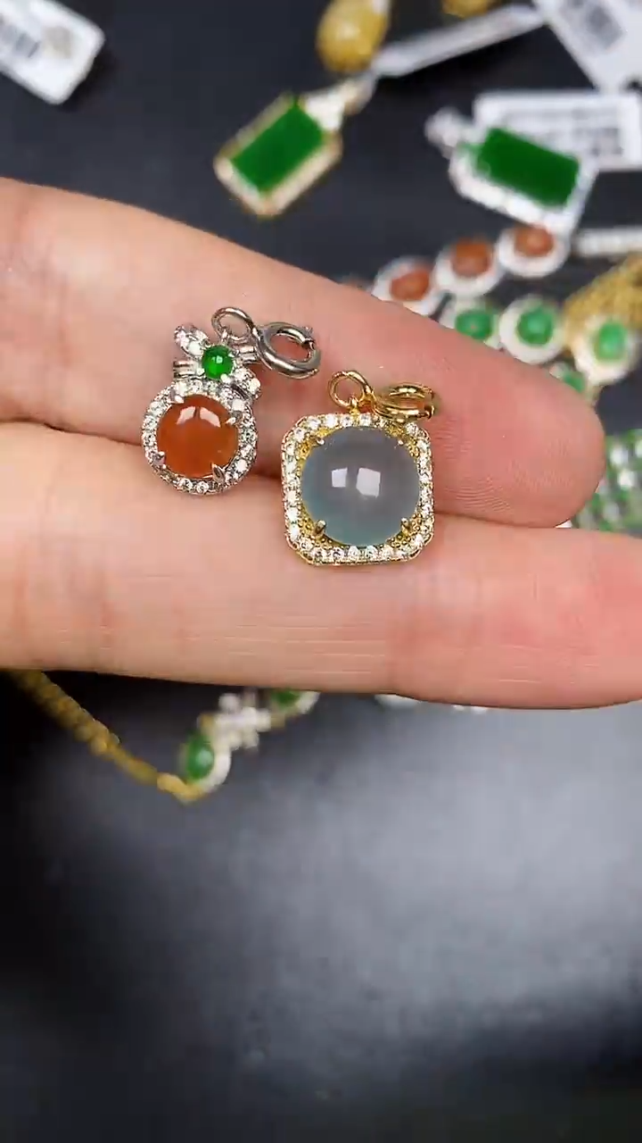 银S925镶嵌戒指翡翠3030