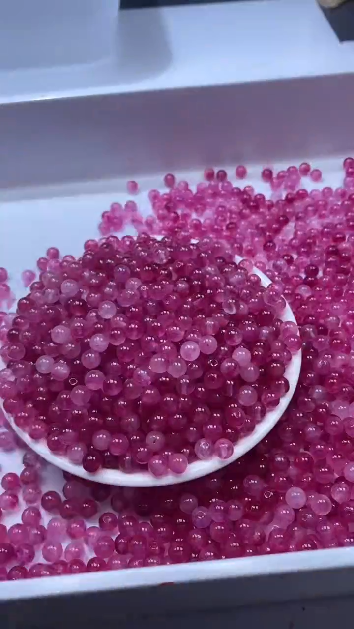 颈饰未镶嵌水晶W3257 粉紫碧玺6MM*30颗