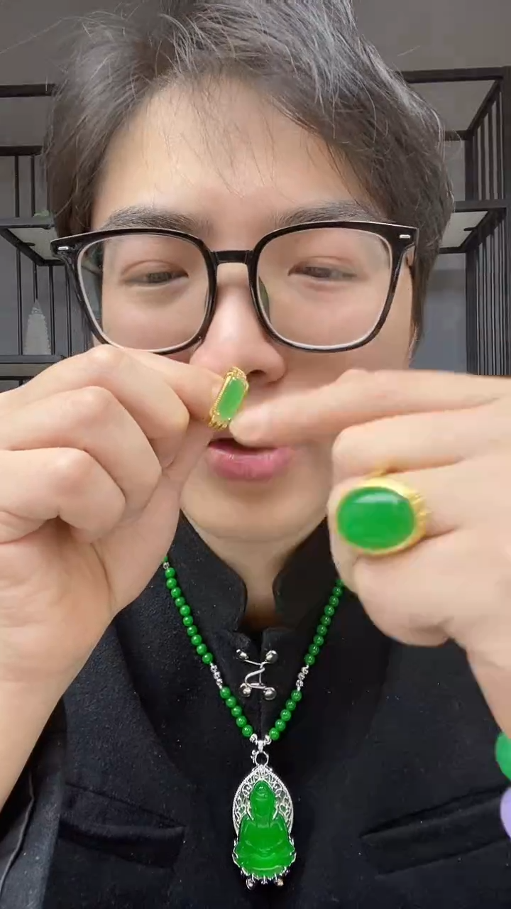 【闪购商品】翡翠颈饰合金马鞍戒