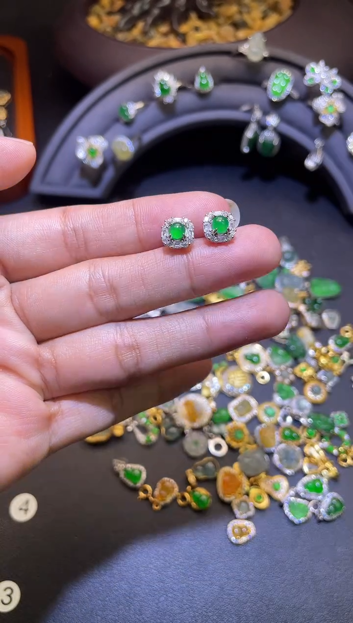 吊坠(不含链)银S925镶嵌翡翠1