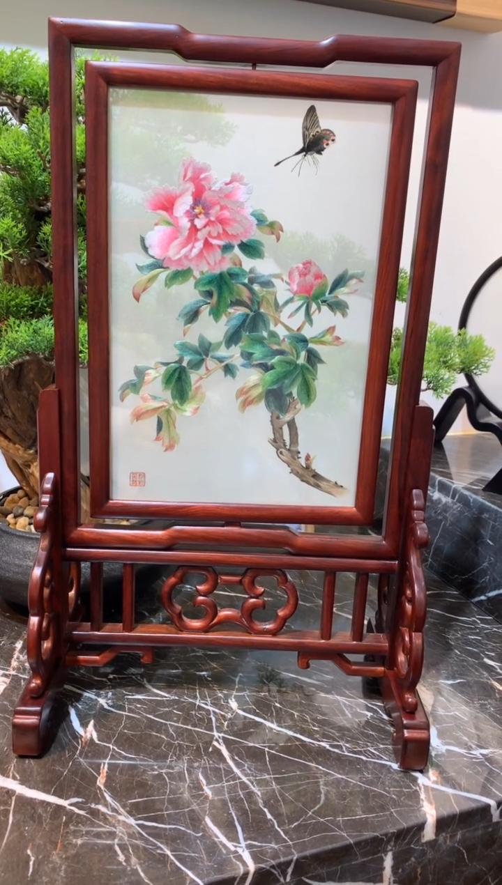 【闪购商品】刺绣纯手工苏绣双面绣牡丹