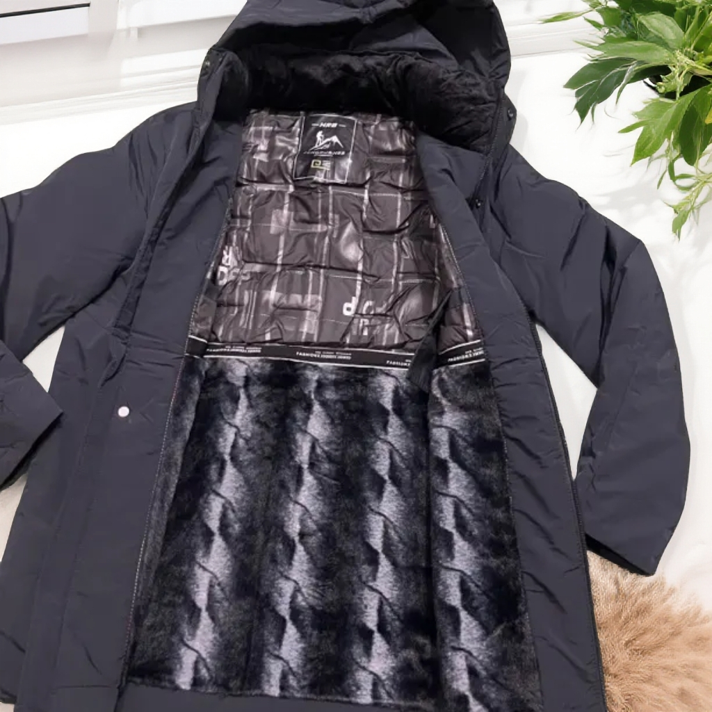 帽子可拆男款棉服户外中长款