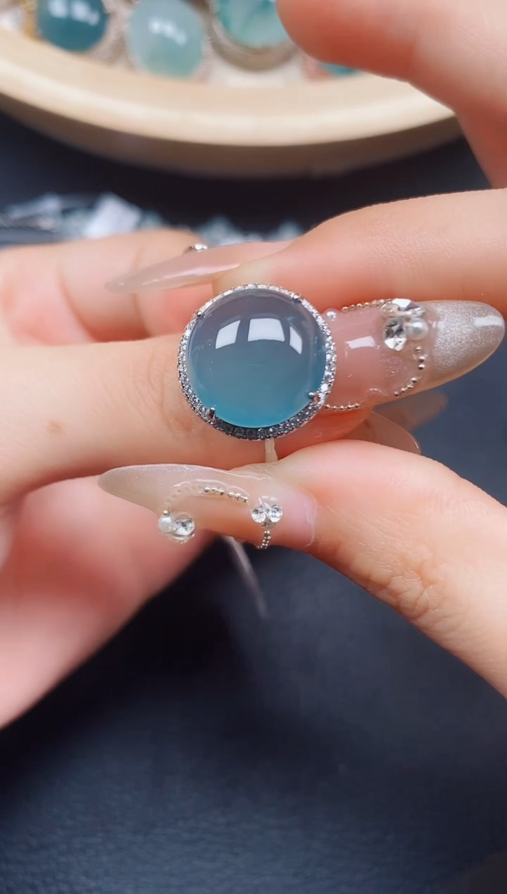 【闪购商品】翡翠戒指银S925镶嵌翡翠