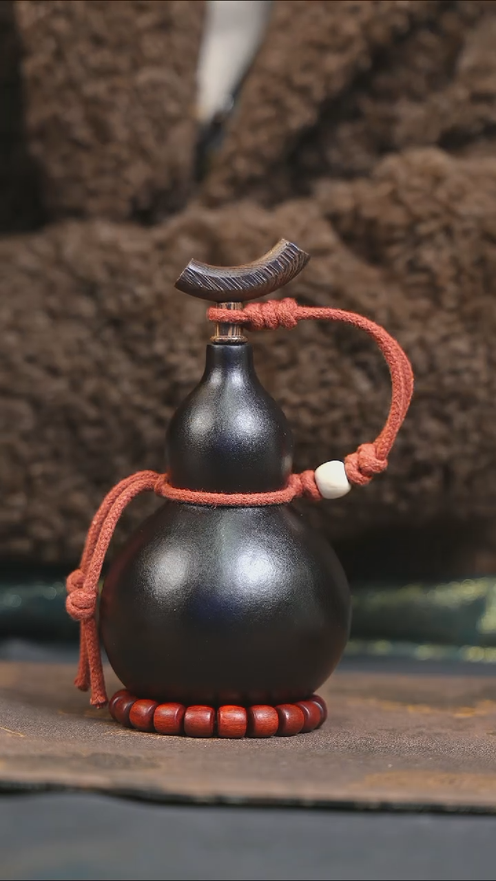 【闪购商品】XM163大漆酒葫芦不包手串及旋转底座