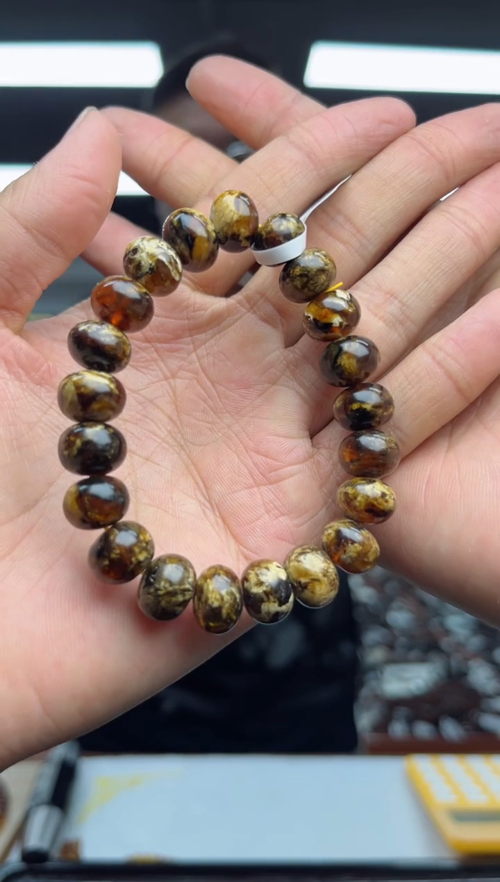 【闪购商品】琥珀裸石未镶嵌抚顺琥珀花珀11+手串