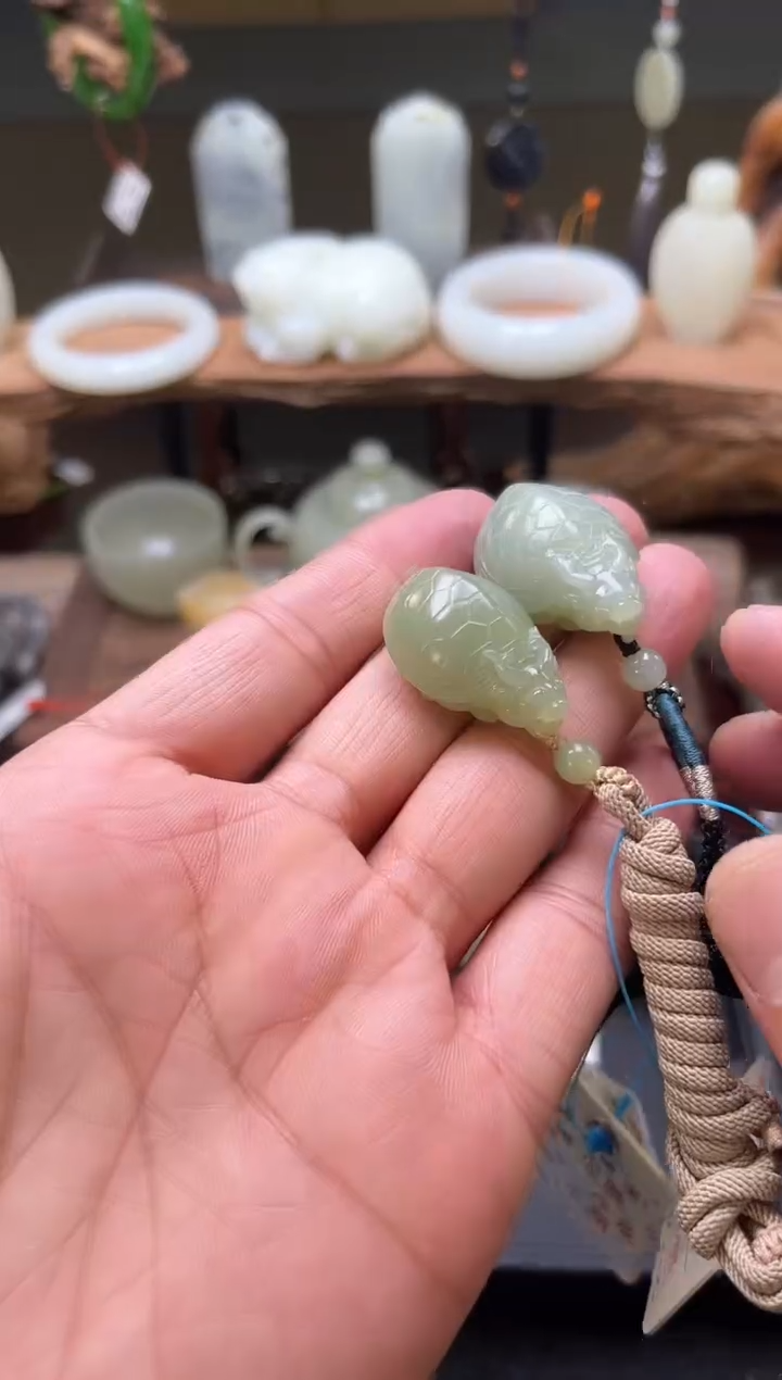 【闪购商品】和田玉吊坠未镶嵌且末青白 龙龟900607多样性发一