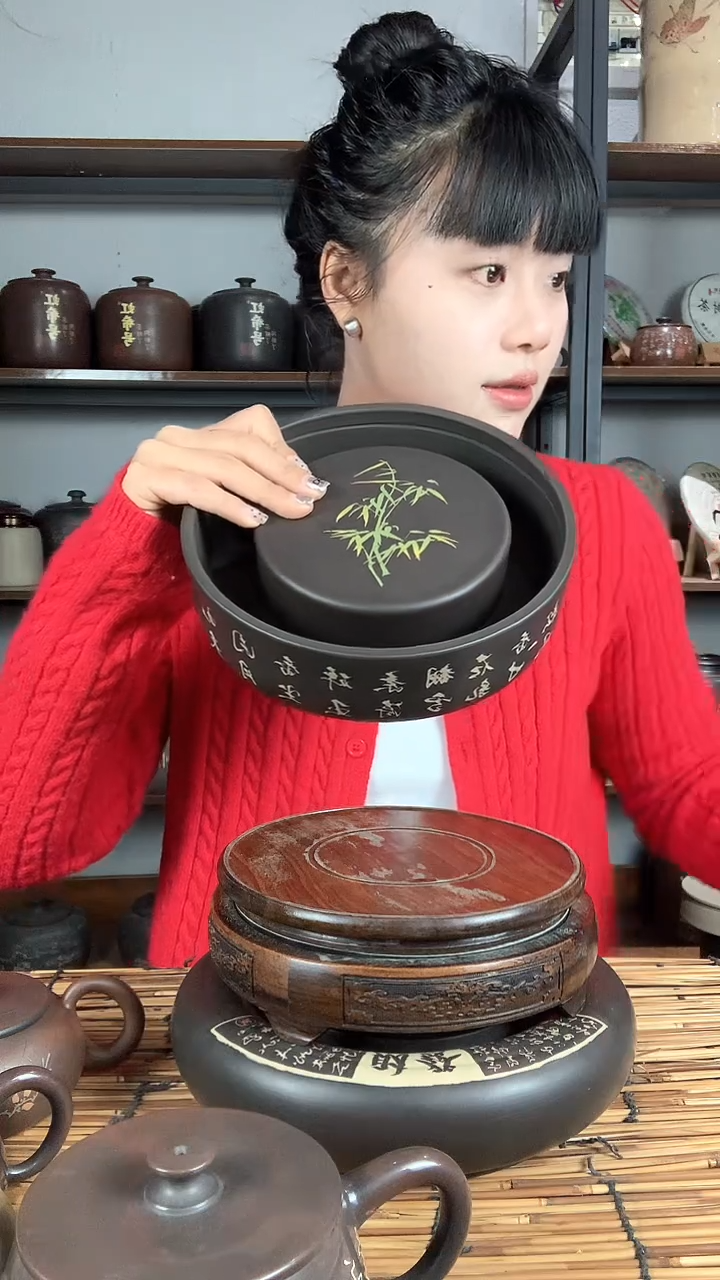 【闪购商品】罐微瑕手工彩填壶承