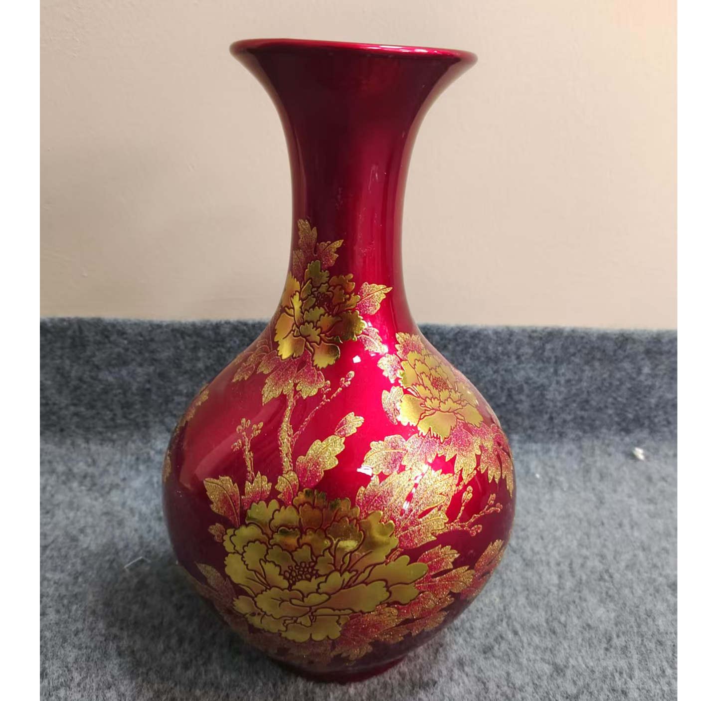 景德镇陶瓷/花开富贵赏瓶