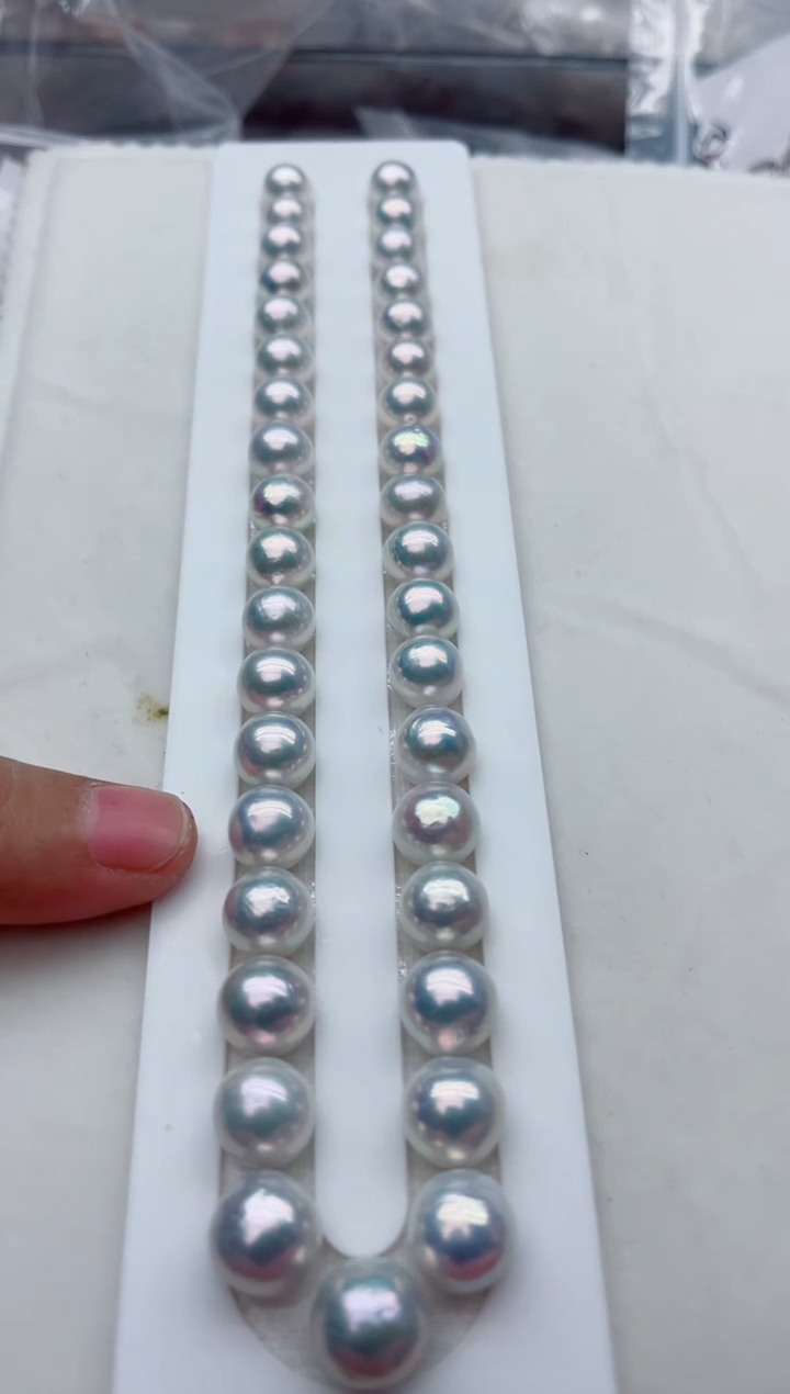 项链银S925镶嵌淡水珍珠李****o，非无暇