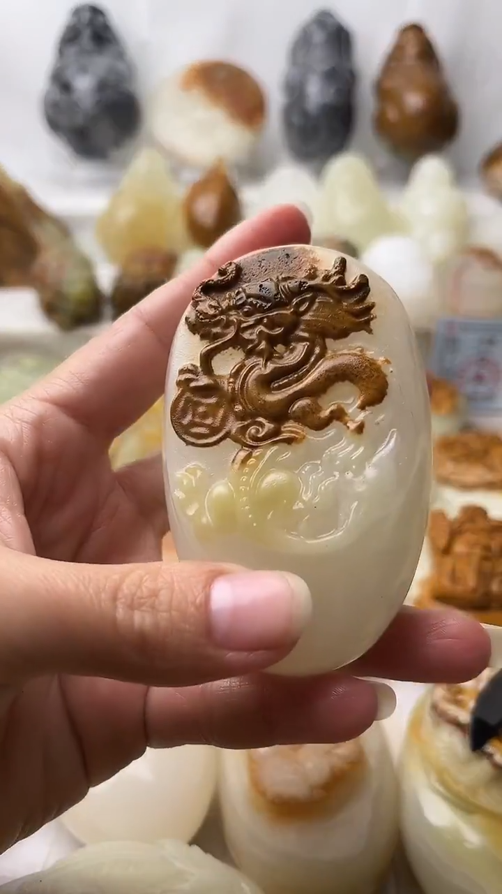 石材古青石棉纹正常不退换盘龙微瑕