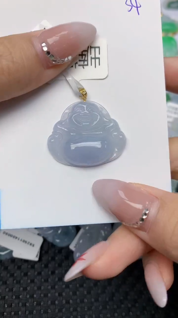 【闪购商品】翡翠颈饰18K金镶嵌天然翡翠A货 34