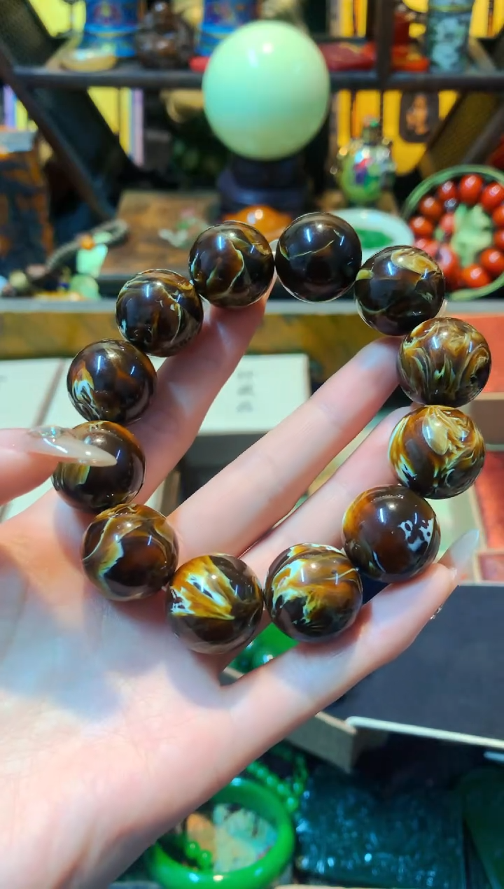 【闪购商品】琥珀手串未镶嵌主播推荐主播推荐