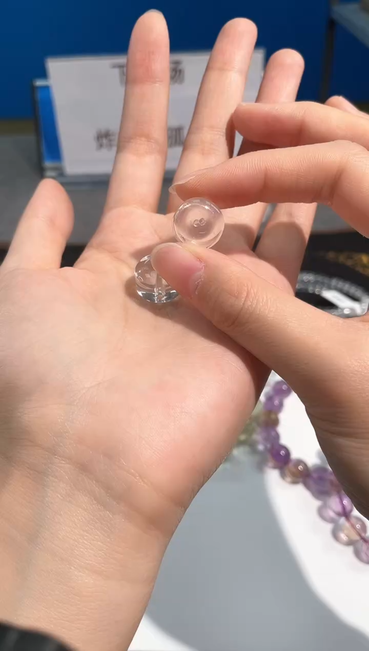 水晶手链未镶嵌76号白水车轮珠配件