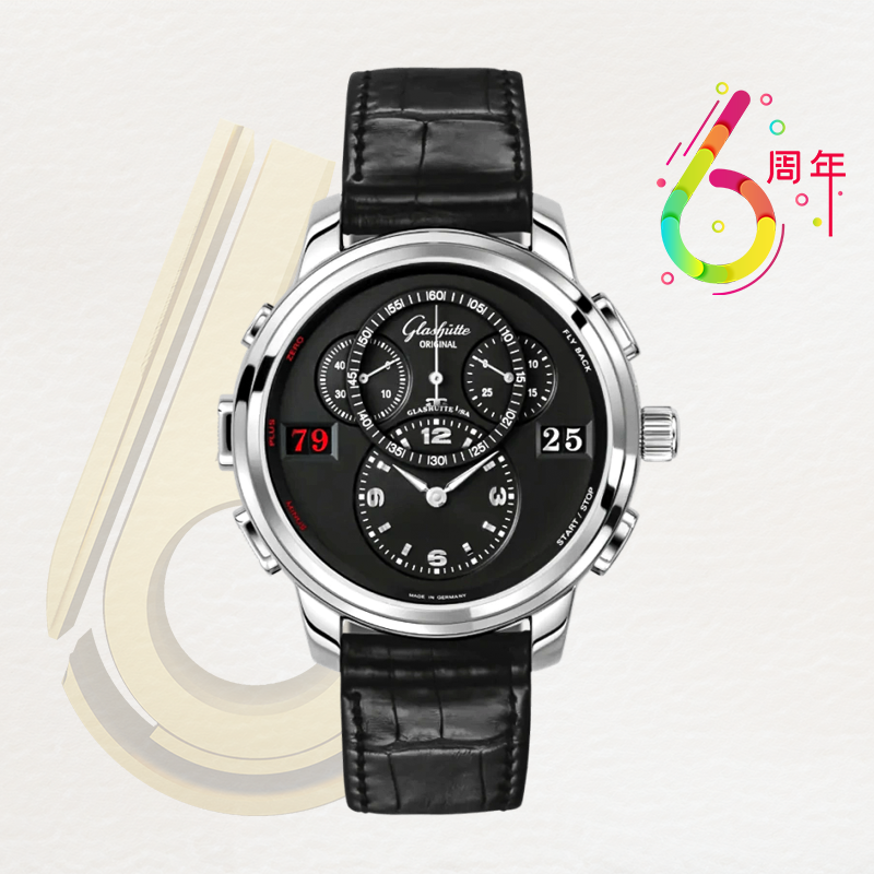 99新 Glashutte Original/格拉苏蒂 创意偏心系列自动机械男表