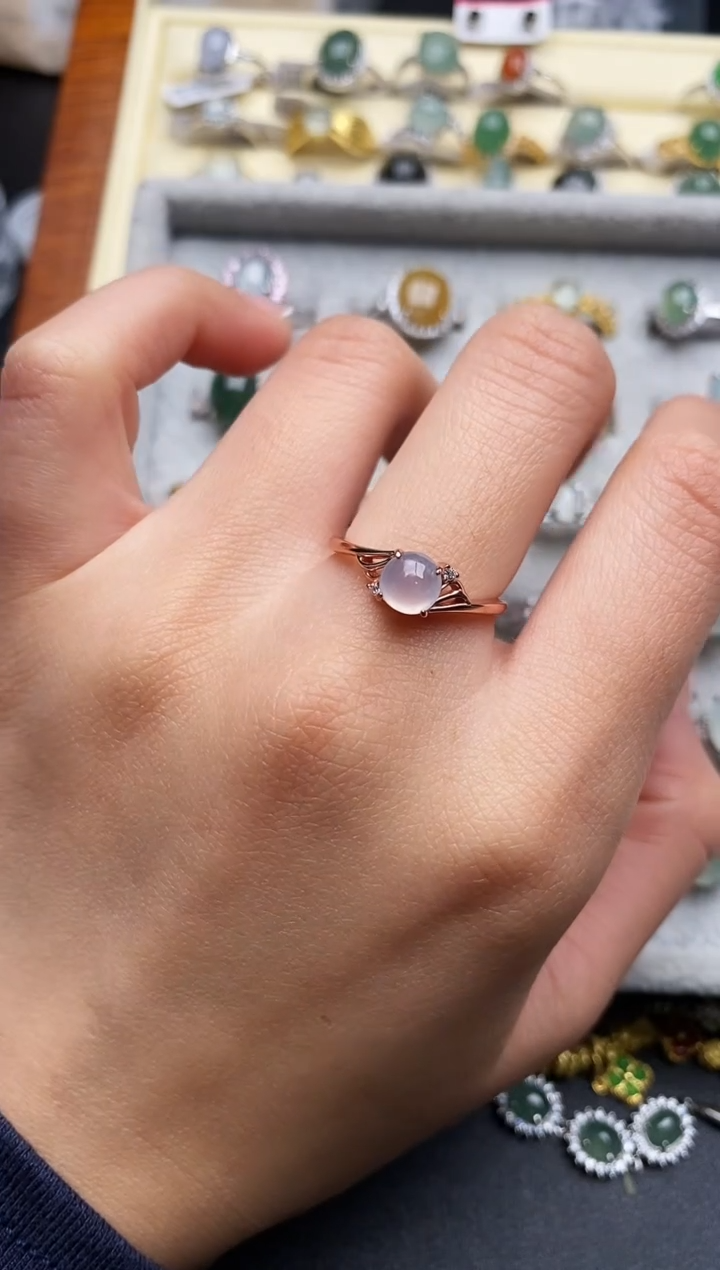 【闪购商品】翡翠戒指银S925镶嵌333333 +1 