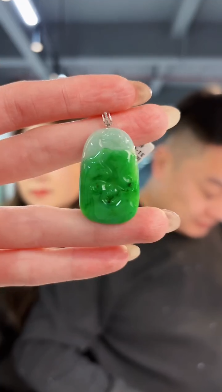 【闪购商品】翡翠颈饰18K金镶嵌缅料A货/支持复检/一件