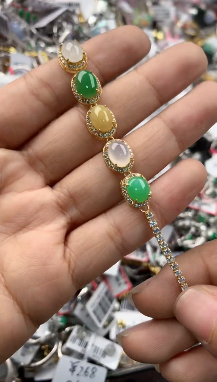 银S925镶嵌戒指翡翠10              1