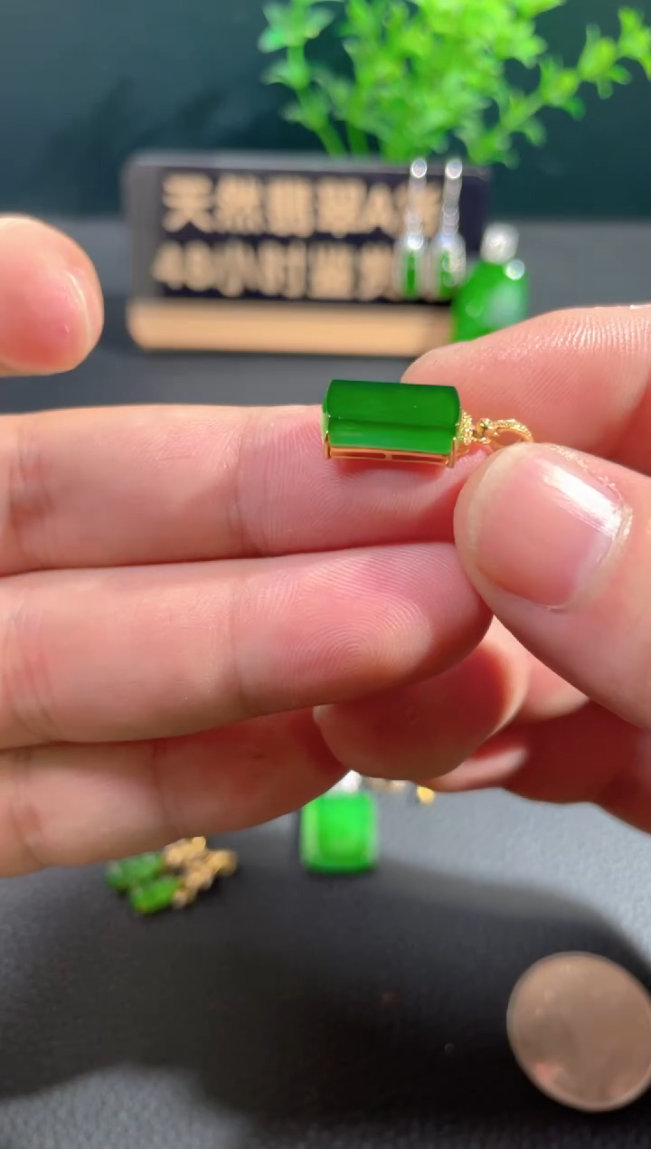 【闪购商品】翡翠颈饰18K金镶嵌翡翠