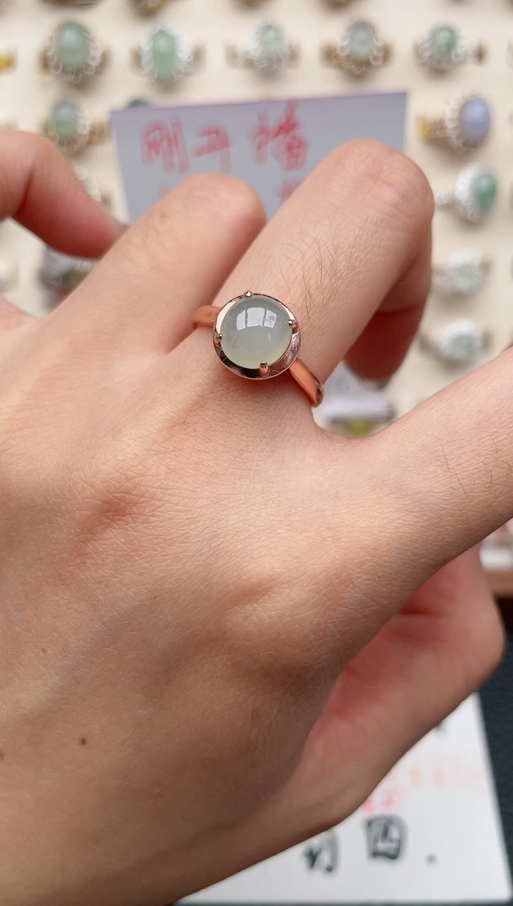 【闪购商品】翡翠戒指银S925镶嵌1111