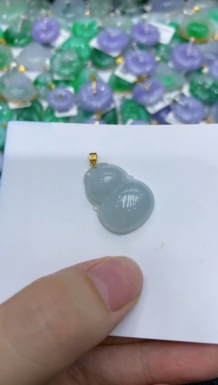 【闪购商品】翡翠颈饰18K金镶嵌111111111111   