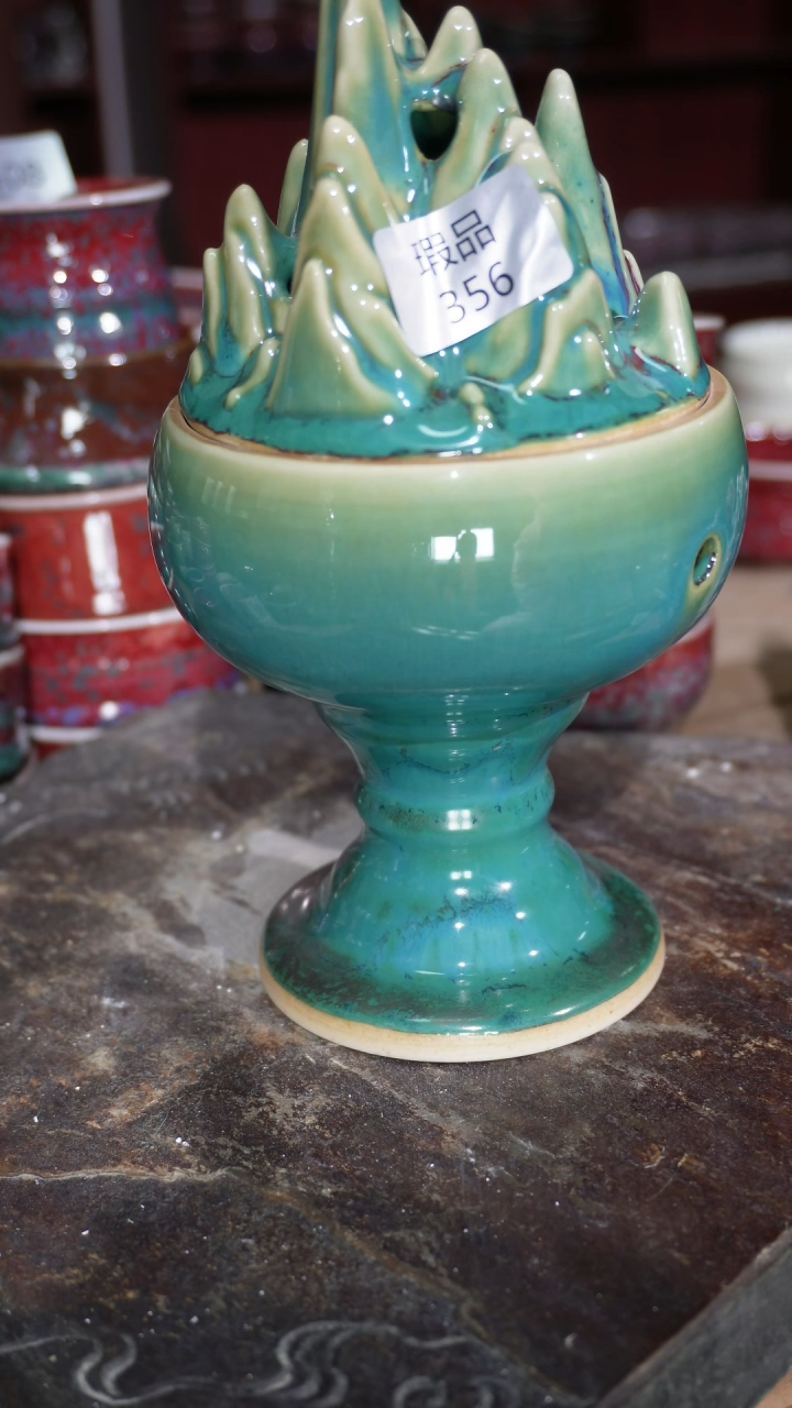 摆件陶精品窑变钧瓷茶器