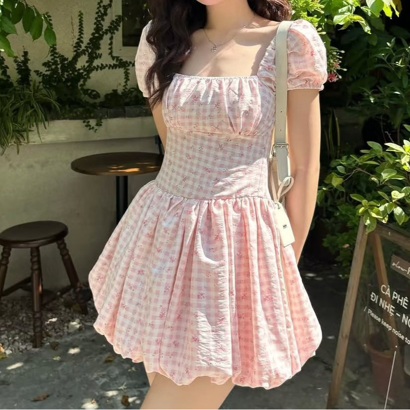 【101-200】茉语女装辣妹修身包臀裙吊带碎花夏季少女连衣裙