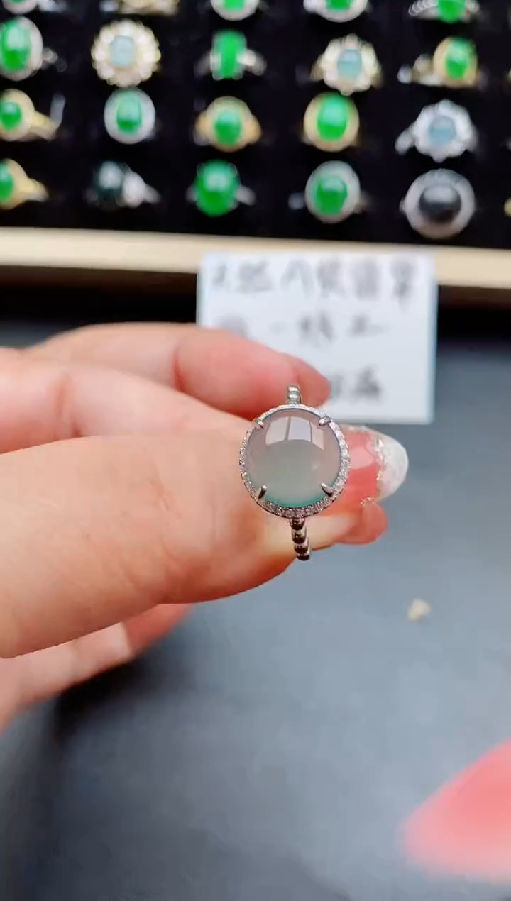 【闪购商品】翡翠戒指银S925镶嵌508050