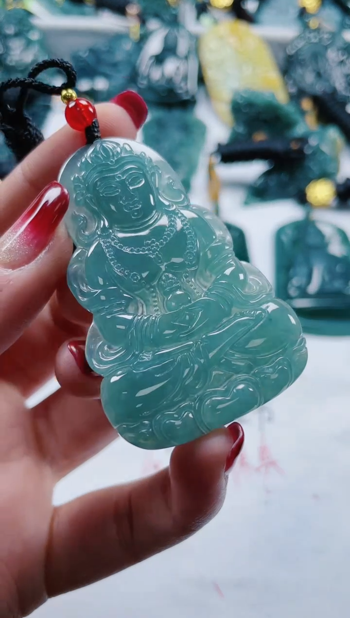 【闪购商品】翡翠颈饰未镶嵌多样性发货一件发货-度母观音